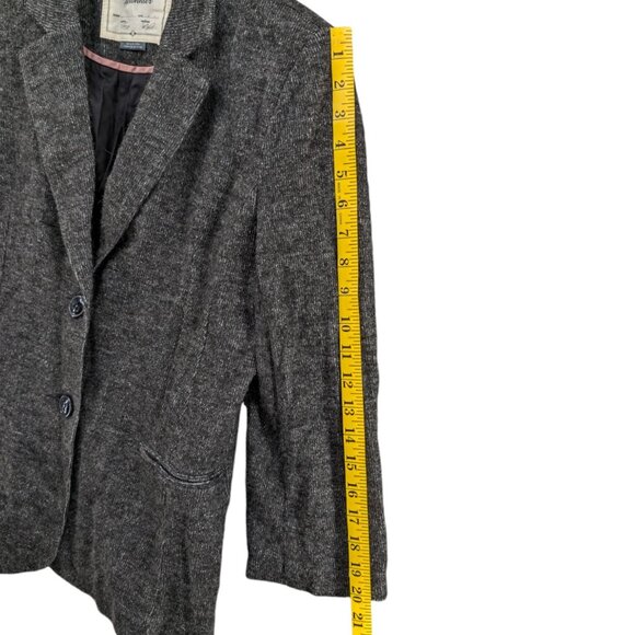 Cartonnier Anthropologie Blazer Jacket Womens Grey Single Breasted 2 Button Sz L - Picture 11 of 14